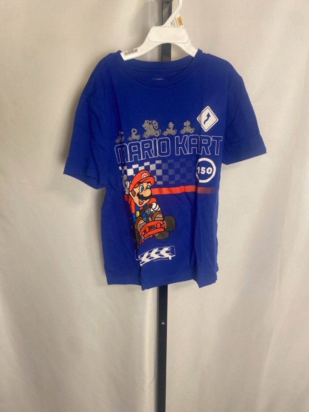 Old Navy Mario Kart 150 Graphic T-Shirt Boys Large 10-12 Blue Nintendo Tee